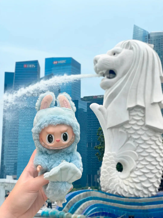 POP MART LABUBU Macaron Rubber Face Keychain Figure Blind Box Singapore Exclusive