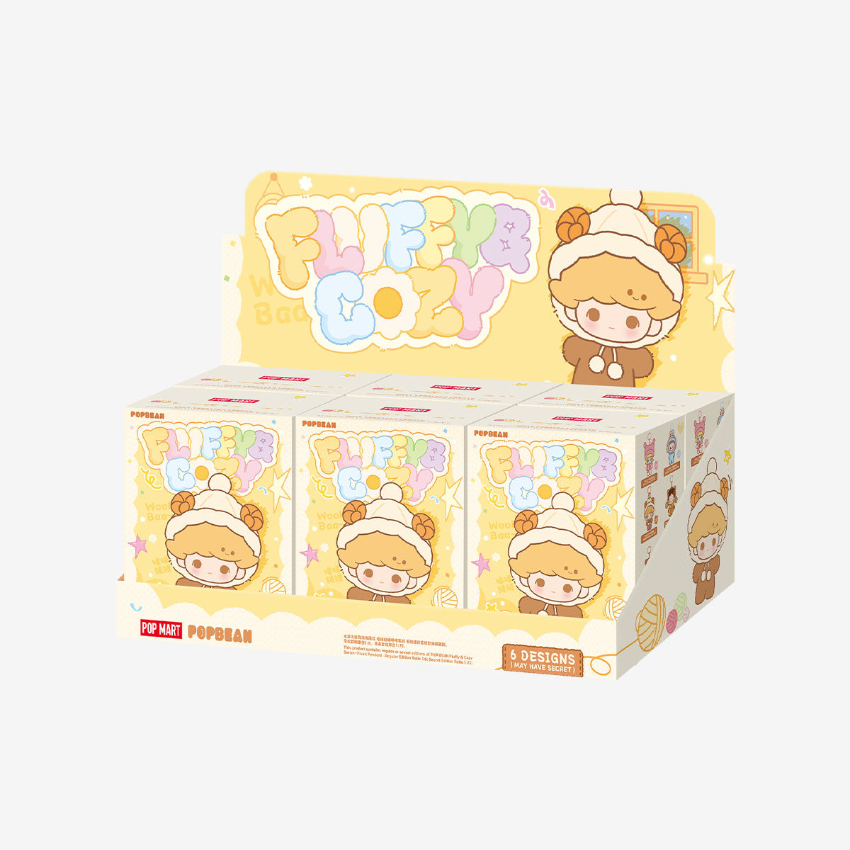 POP BEAN Fluffy & Cozy Series – Plush Pendant Blind Box (Whole Set)